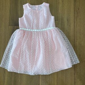 Pink Polka Dot Kids Formal Dress